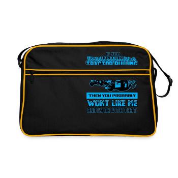 Tractor Pulling Power Full Pull Motorsport Gift - Retro Bag - black/gold - Front
