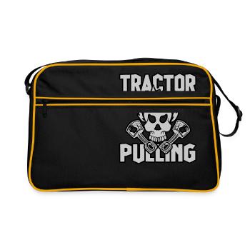 Tractor Pulling Power Full Pull Motorsport Gift - Retro Bag - black/gold - Front