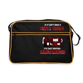 Tractor Pulling Power Full Pull Motorsport Gift - Retro Bag - black/gold - Front