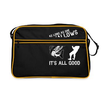Pêche à la ligne Pêche PêcheUr Pêcheur Cadeau - Sac Retro - noir/or - Devant