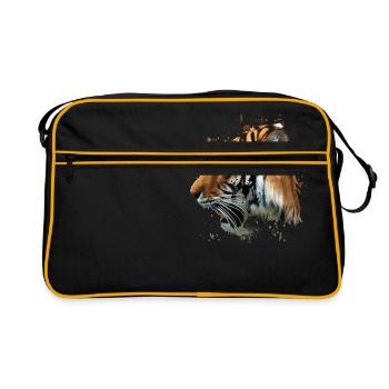 Cadeau scientifique de science d'étude d'espèce de tyran - Sac Retro - noir/or - Devant