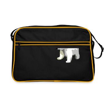 Ours de glace Mammifères marins Sanglier Cadeau animal polaire - Sac Retro - noir/or - Devant