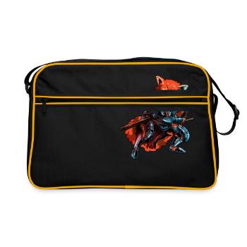 Knight Red Panda Cavalier Sword Noble Warrior Gift - Retro Bag - black/gold - Front