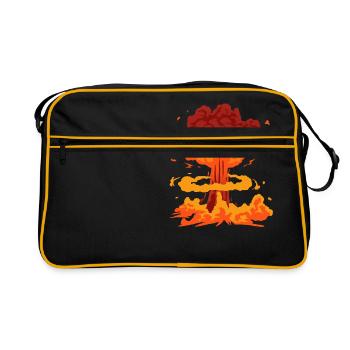 Nuke Nuking Bombing Fire Bombshell Missile Gift - Retro Bag - black/gold - Front