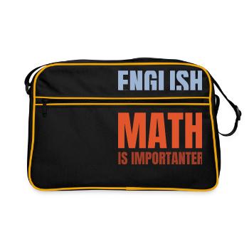 L’anglais est important, mais les mathématiques sont plus importantes - Sac Retro - noir/or - Devant