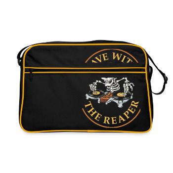Rave with the reaper - Retro Bag - black/gold - Front