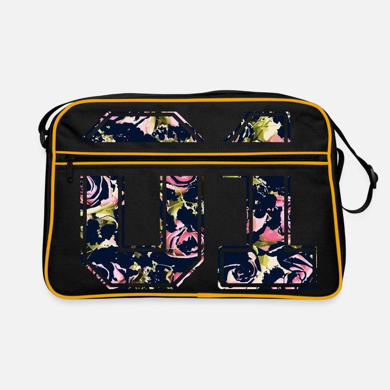 Nummer 01 / Rosen Muster / Partnerlook Paar Shirts Retro Tasche