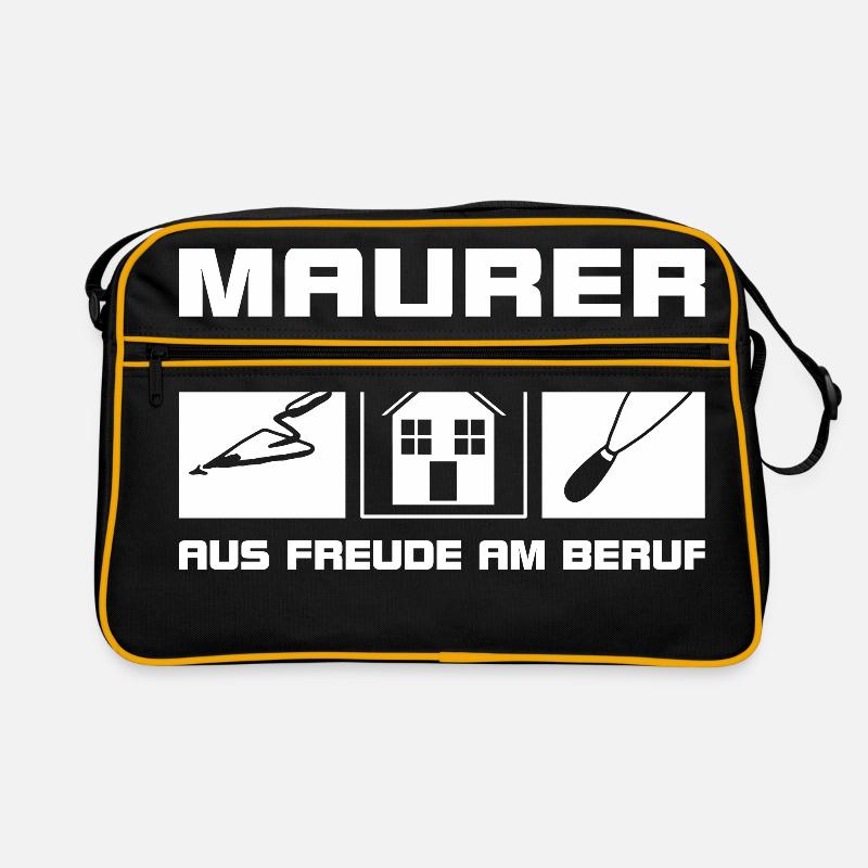 Maurer - Aus Freude am Beruf Retro Tasche