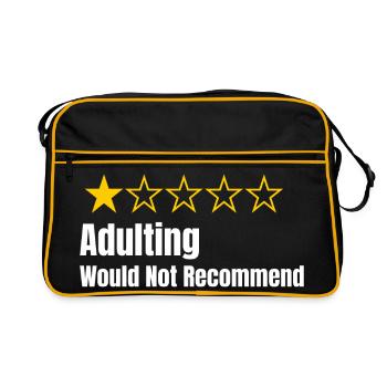 Adulting - Would Not Recommend - One Star Rating - Retro Bag - black/gold - Front