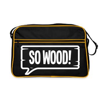 SO WOOD! - Retro Bag - black/gold - Front