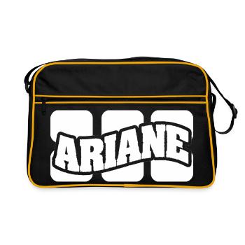 Nom Ariane - Sac Retro - noir/or - Devant