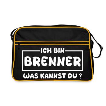 Brenner als Beruf - Retro Tasche - Schwarz/Gold - Vorne