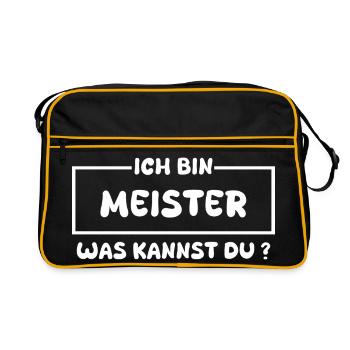 Maître artisan en tant que profession - Sac Retro - noir/or - Devant