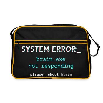 System error - brain.exe not responding - Retro Bag - black/gold - Front