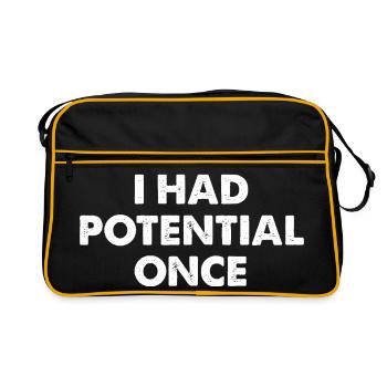 J’avais du potentiel autrefois - Sac Retro - noir/or - Devant