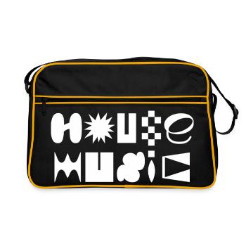 House Musique Typographie sophistiquée design de logo T-shirt - Sac Retro - noir/or - Devant