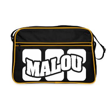 Malou as a given name - Retro Bag - black/gold - Front