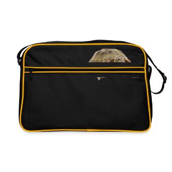 turtle tortoise animals animals7 - Retro Bag - black/gold - Front