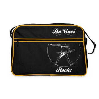 rock n roll leonard de vinci - Retro Bag - black/gold - Front