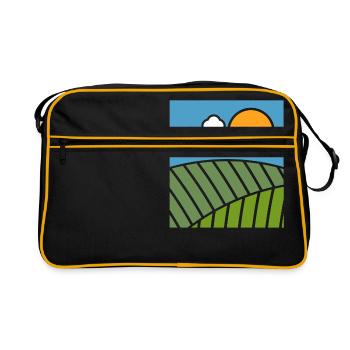Landwirtschaft - Retro Tasche - Schwarz/Gold - Vorne