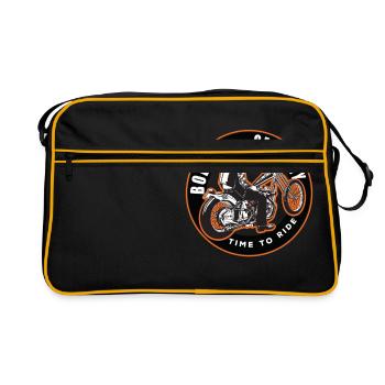 Bobber Germany - Chopper Motorcycle Racing HD Custom - Retro Bag - black/gold - Front