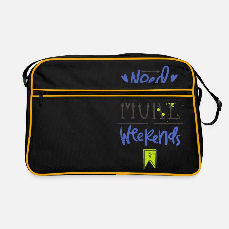 Need more weekends-Text Retro Tasche