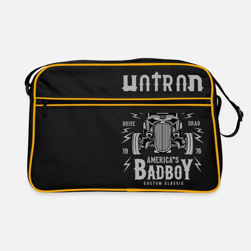 Twisted Hotrod - Retro Tasche - Schwarz/Gold
