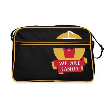 COLA - WE ARE FAMILY - Retro Bag - black/gold - Front
