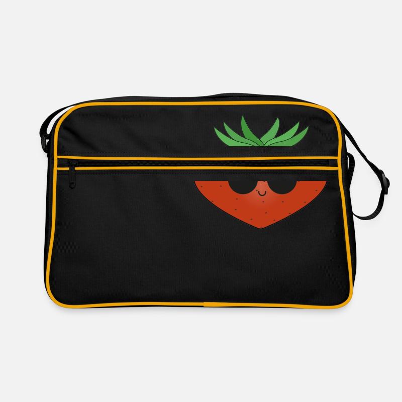 Erdbeere Retro Tasche