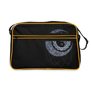 Moon and Sun Mandala - Retro Bag - black/gold - Front