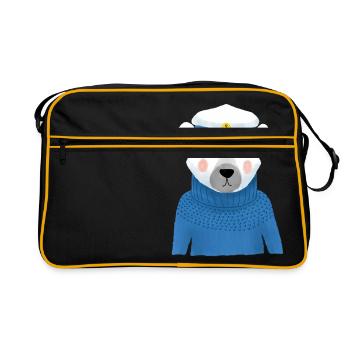 chien de mer - Sac Retro - noir/or - Devant