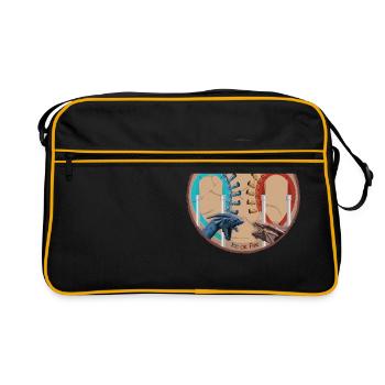 Duelling Dragons - Choose Thy Fate Coaster Design - Retro Bag - black/gold - Front