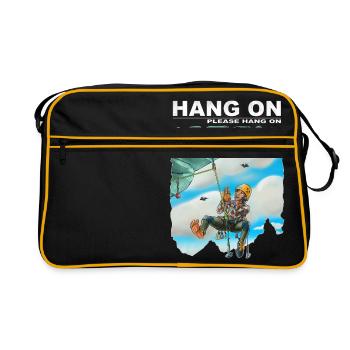 Hängen Sie ein bitte hängen - Retro Tasche - Schwarz/Gold - Vorne