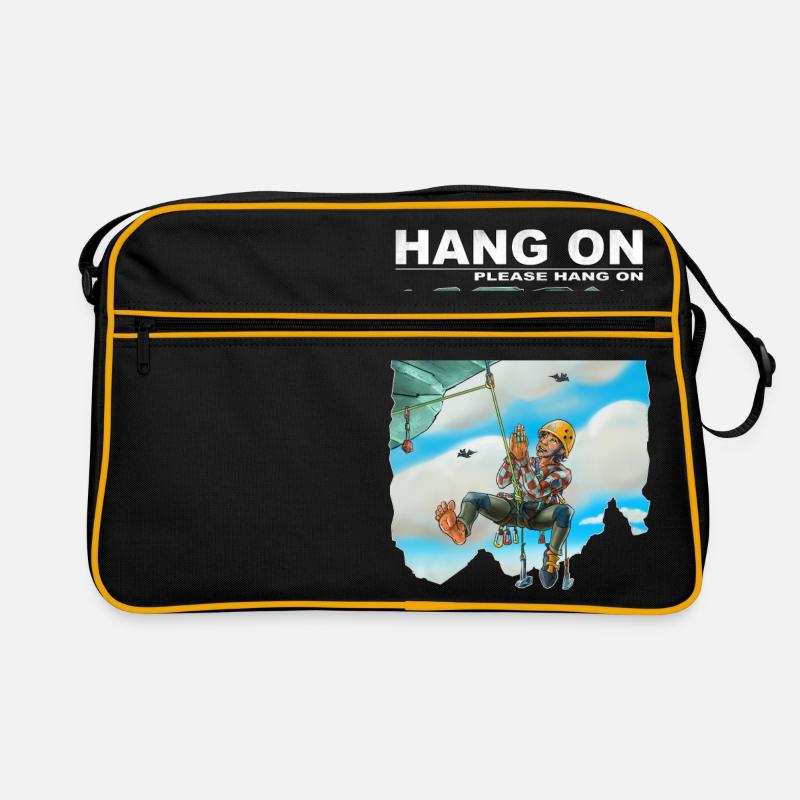 Hängen Sie ein bitte hängen - Retro Tasche - Schwarz/Gold