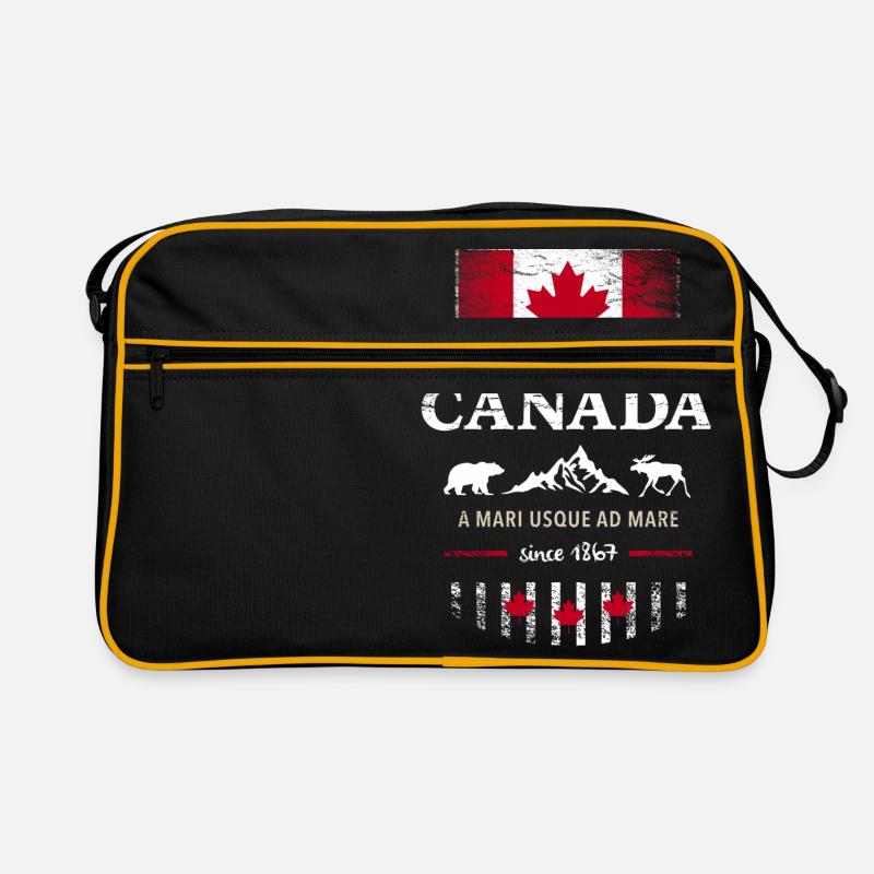 Canada, Ottawa, Maple Leaf Maple Leaf Canada Amérique - Sac Retro - noir/or