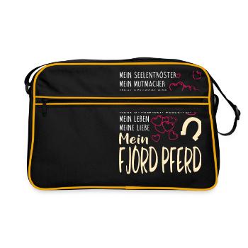 FJORD-PFERD - mein - Retro Tasche - Schwarz/Gold - Vorne