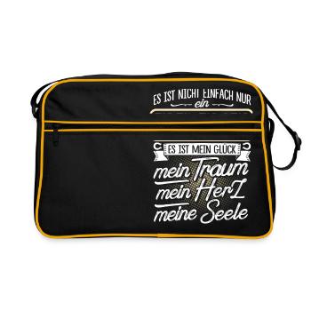 FREIBERGER - Herz - Retro Tasche - Schwarz/Gold - Vorne