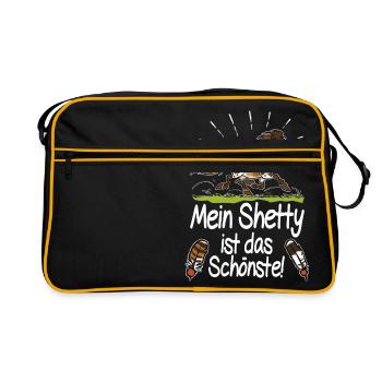 Mein Shetty das Schönste (Text weiss) - Sac Retro - noir/or - Devant
