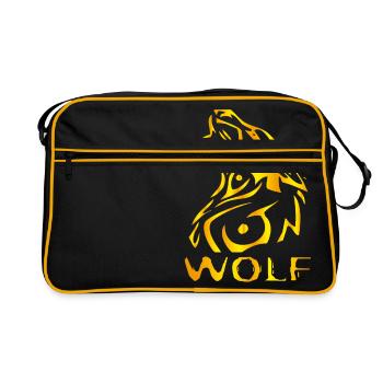 WOLF - WOLF - Retro Tasche - Schwarz/Gold - Vorne
