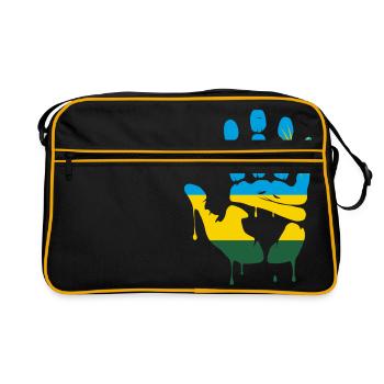 Donnez-moi cinq Rwanda - Sac Retro - noir/or - Devant