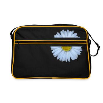 Fleur de marguerite fleurit le cadeau du soleil d'été - Sac Retro - noir/or - Devant