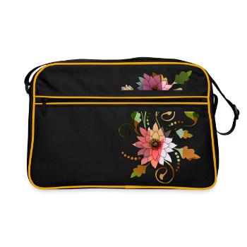 Fleurs - Sac Retro - noir/or - Devant