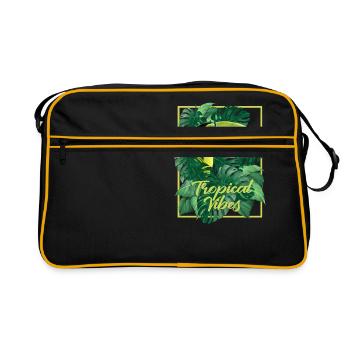 Toucan Tucan tropisches Vogel-cooles Dschungel-Tiergeschenk - Retro Tasche - Schwarz/Gold - Vorne
