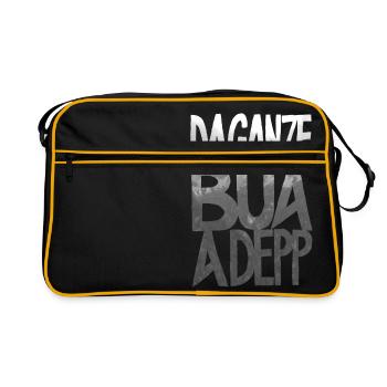 da ganze bua a depp-grey - Retro Tasche - Schwarz/Gold - Vorne