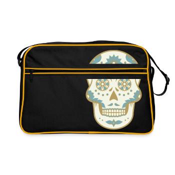 Sugar Skull - Retro Bag - black/gold - Front