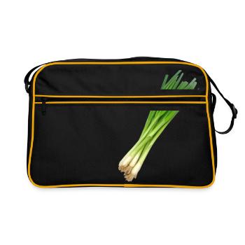onions halloween vegetables vegetables39 - Retro Bag - black/gold - Front