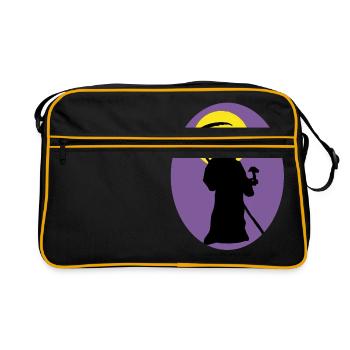 Sensenmann - Retro Tasche - Schwarz/Gold - Vorne