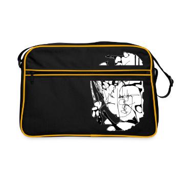 Freiheit der Interpretation - Retro Tasche - Schwarz/Gold - Vorne