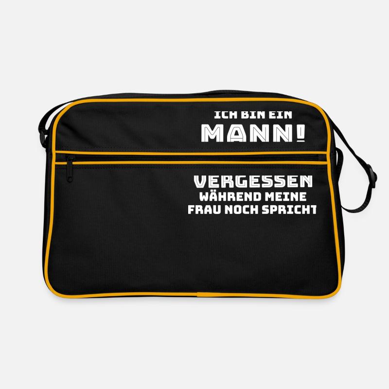 ich bin ein Mann ich kann vergessen Retro Tasche