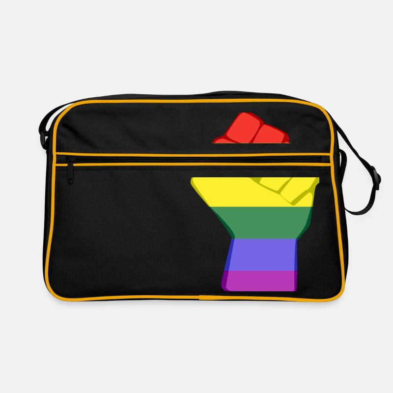 LGBT Faust - Retro Tasche - Schwarz/Gold